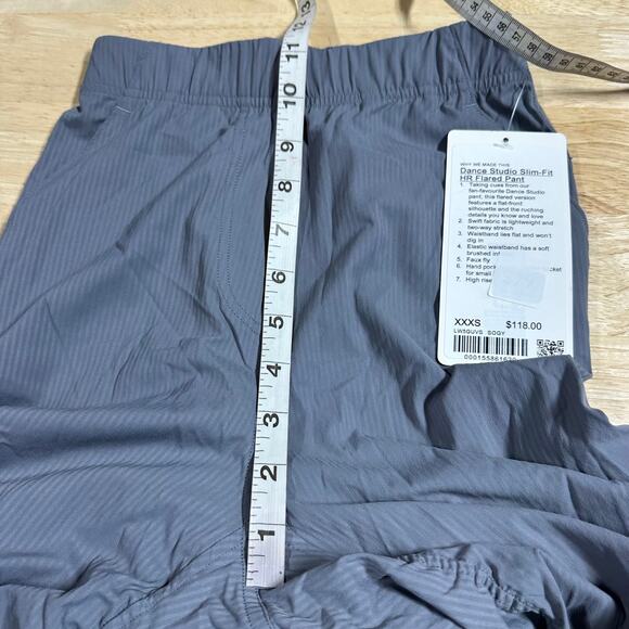 Lululemon Dance Studio Slim-Fit High-Rise Flared Pant Solar Grey Sz XXXS NWT - Picture 10 of 11